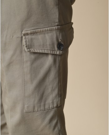 Pantalon cargo en coton beige Low Brand 