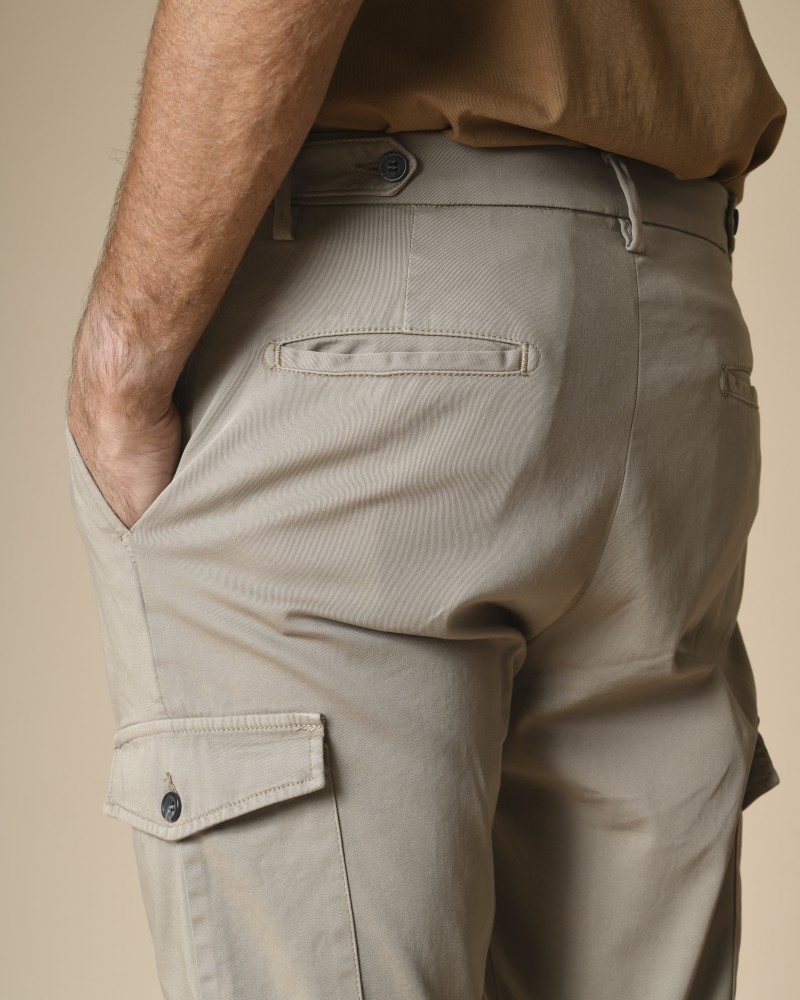 Pantalon cargo en coton beige Low Brand 