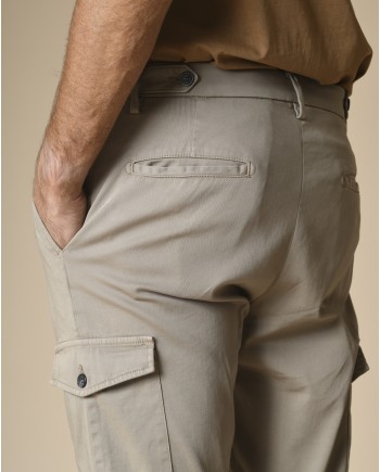 Pantalon cargo en coton beige Low Brand 