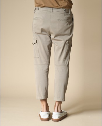 Pantalon cargo en coton beige Low Brand 