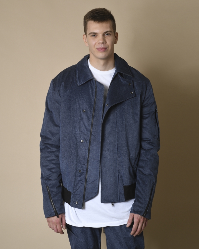 Bomber effet denim Lost & Found 