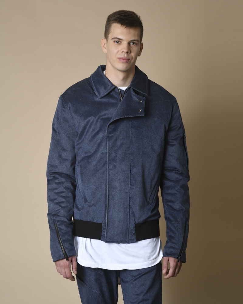 Bomber effet denim Lost & Found 