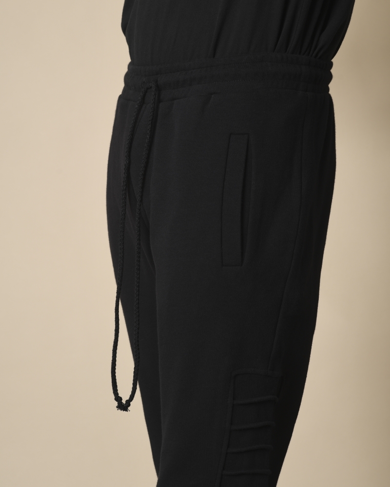 Pantalon noir jogging en coton Lost & Found 