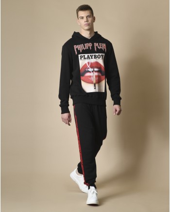 Pantalon jogging noir à sequins Philipp Plein 