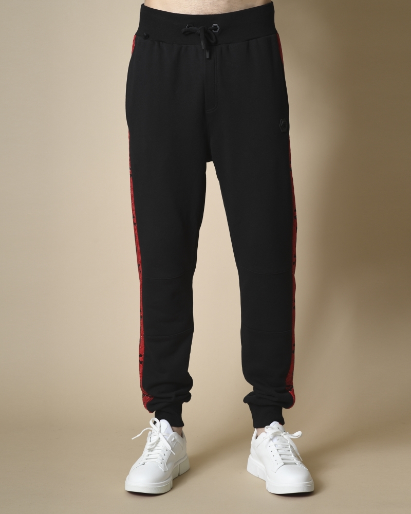 Pantalon jogging noir à sequins Philipp Plein 