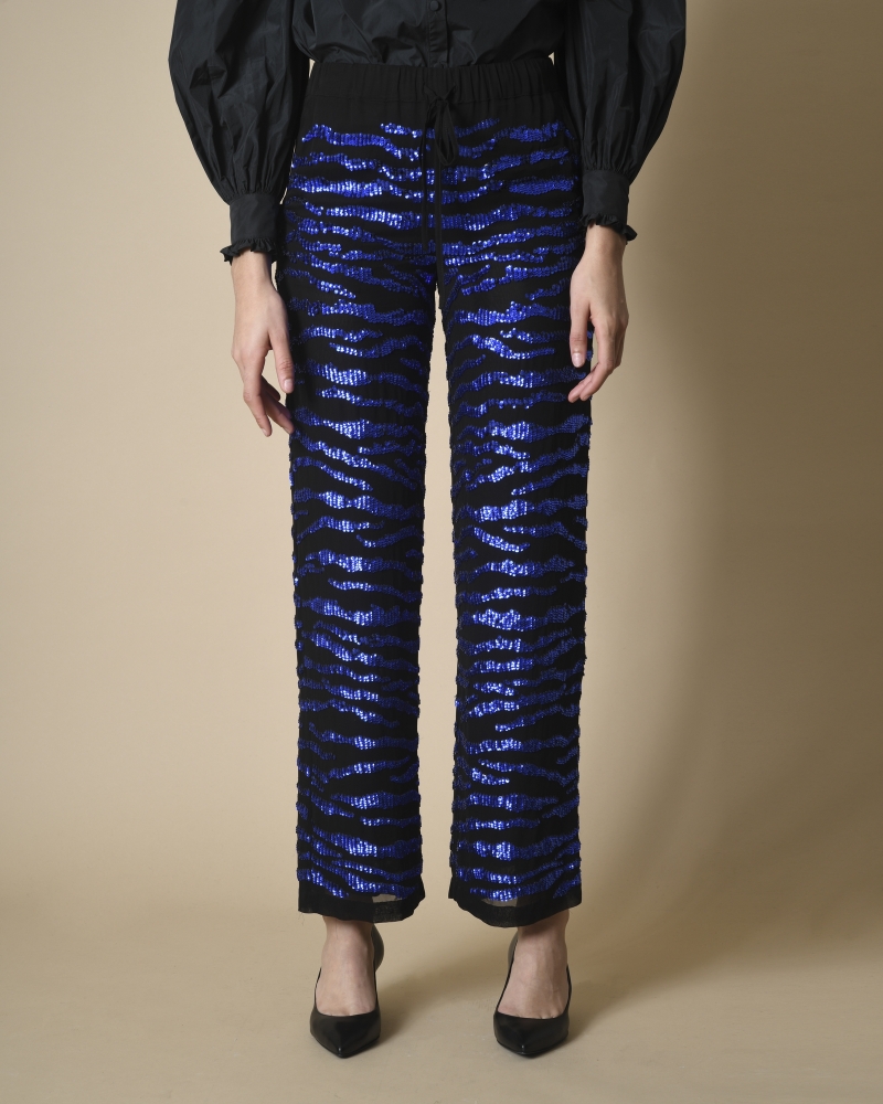 Pantalon à sequins bleus P.A.R.O.S.H 