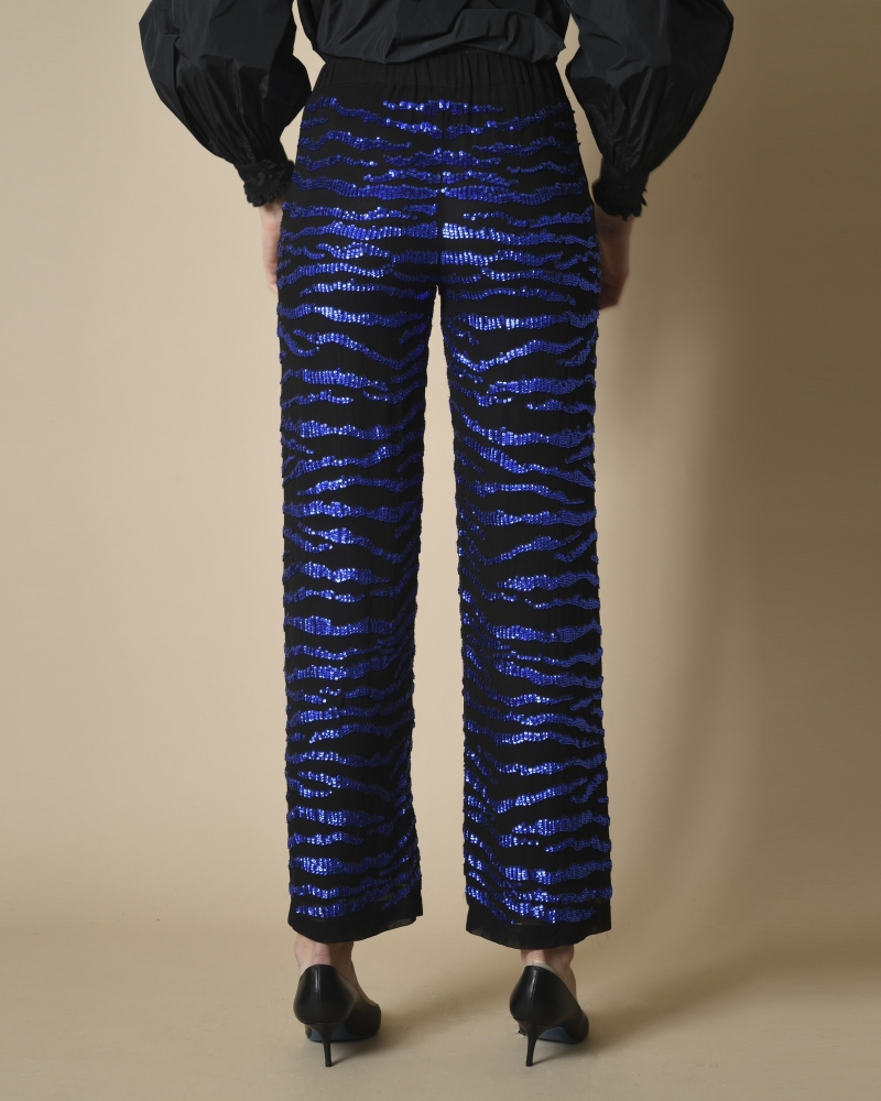 Pantalon à sequins bleus P.A.R.O.S.H 