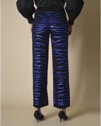 Pantalon à sequins bleus P.A.R.O.S.H 