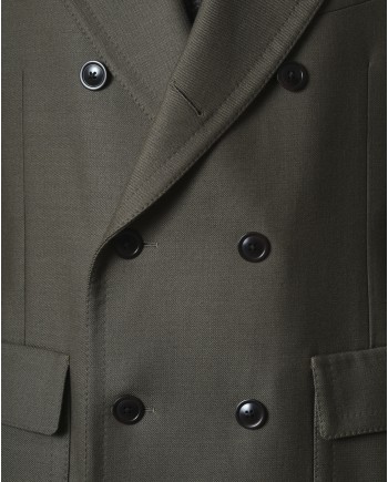 Manteau en laine de couleur taupe Gabriele Pasini 