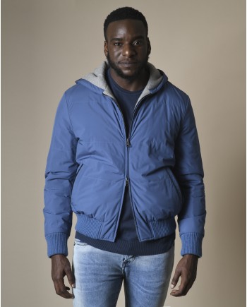 Veste en tissu technique à capuche Manzoni 24 