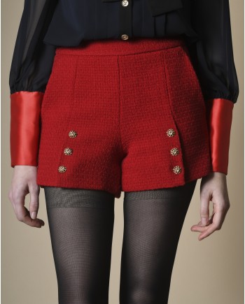 Short tweed en laine Edward Achour 