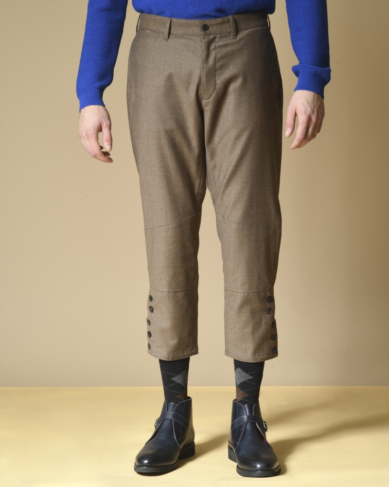 Pantalon raccourci en laine Gabriele Pasini 