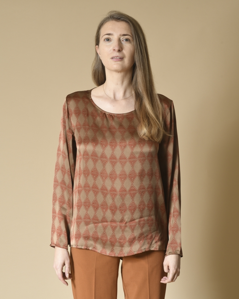 Blouse en soie à imprimés Diega 