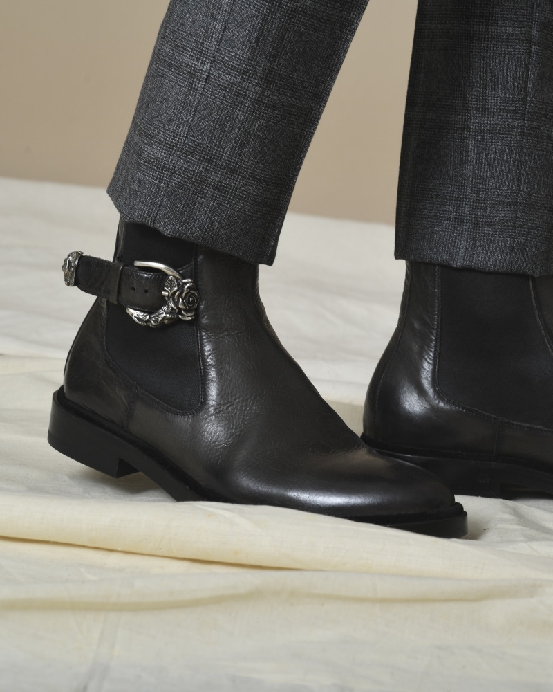 Bottines en cuir à boucle Raparo 