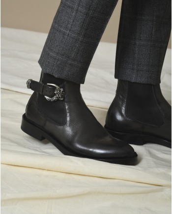 Bottines en cuir à boucle Raparo 