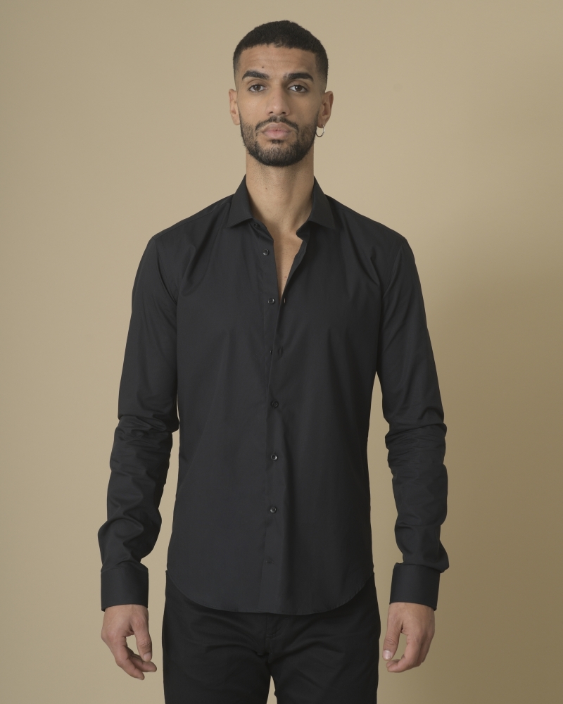 Chemise noire en coton Blue Industry 