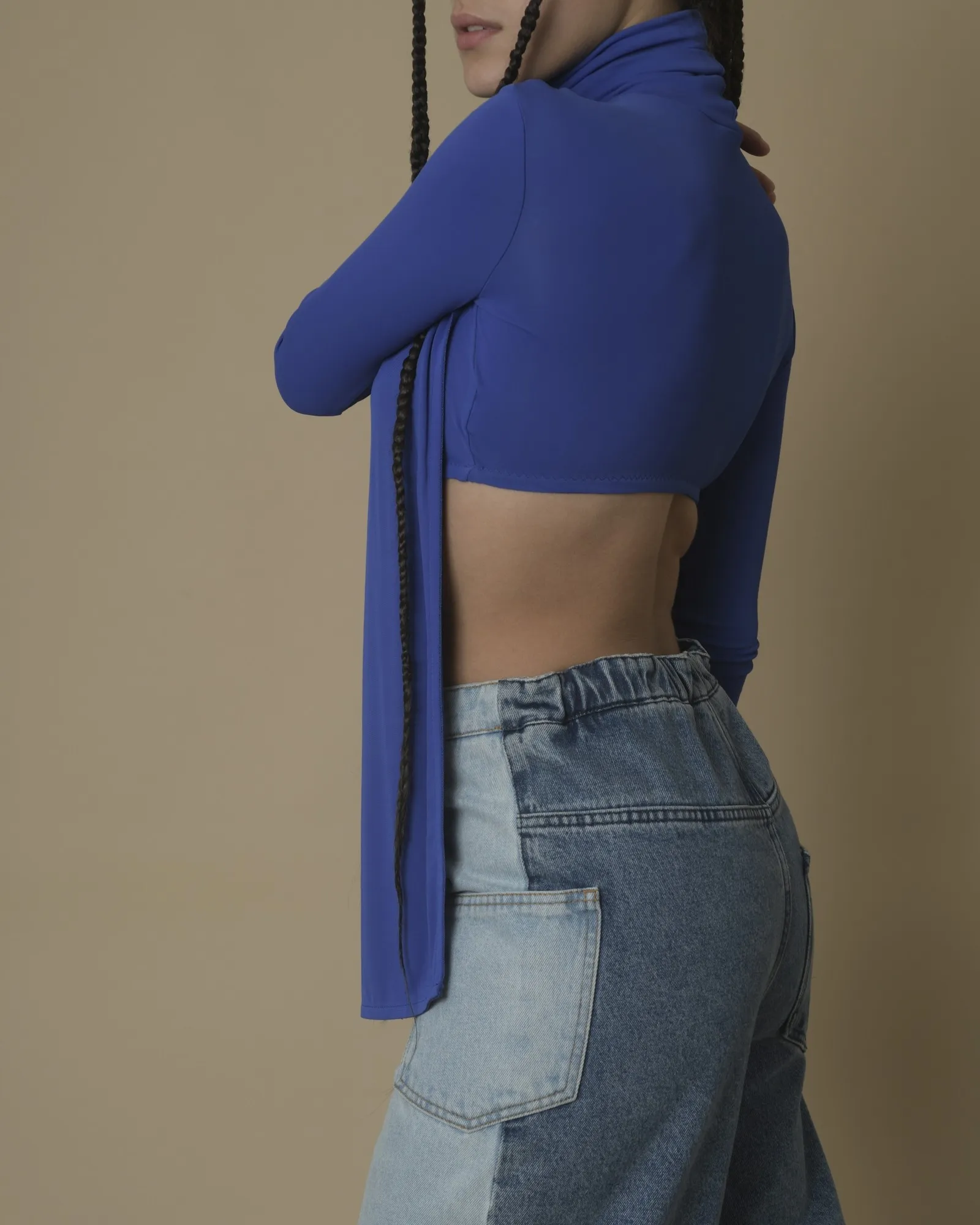 Crop top bleu Elisabetta Franchi 