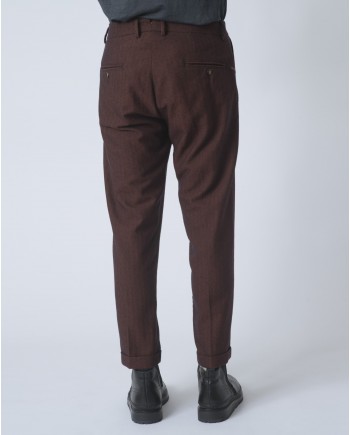 Pantalon droit en laine mélangée Cruna 