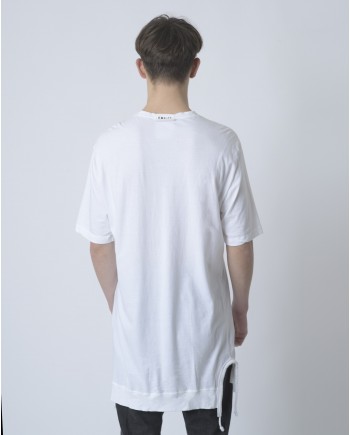 T-shirt blanc asymétrique Lost & Found 