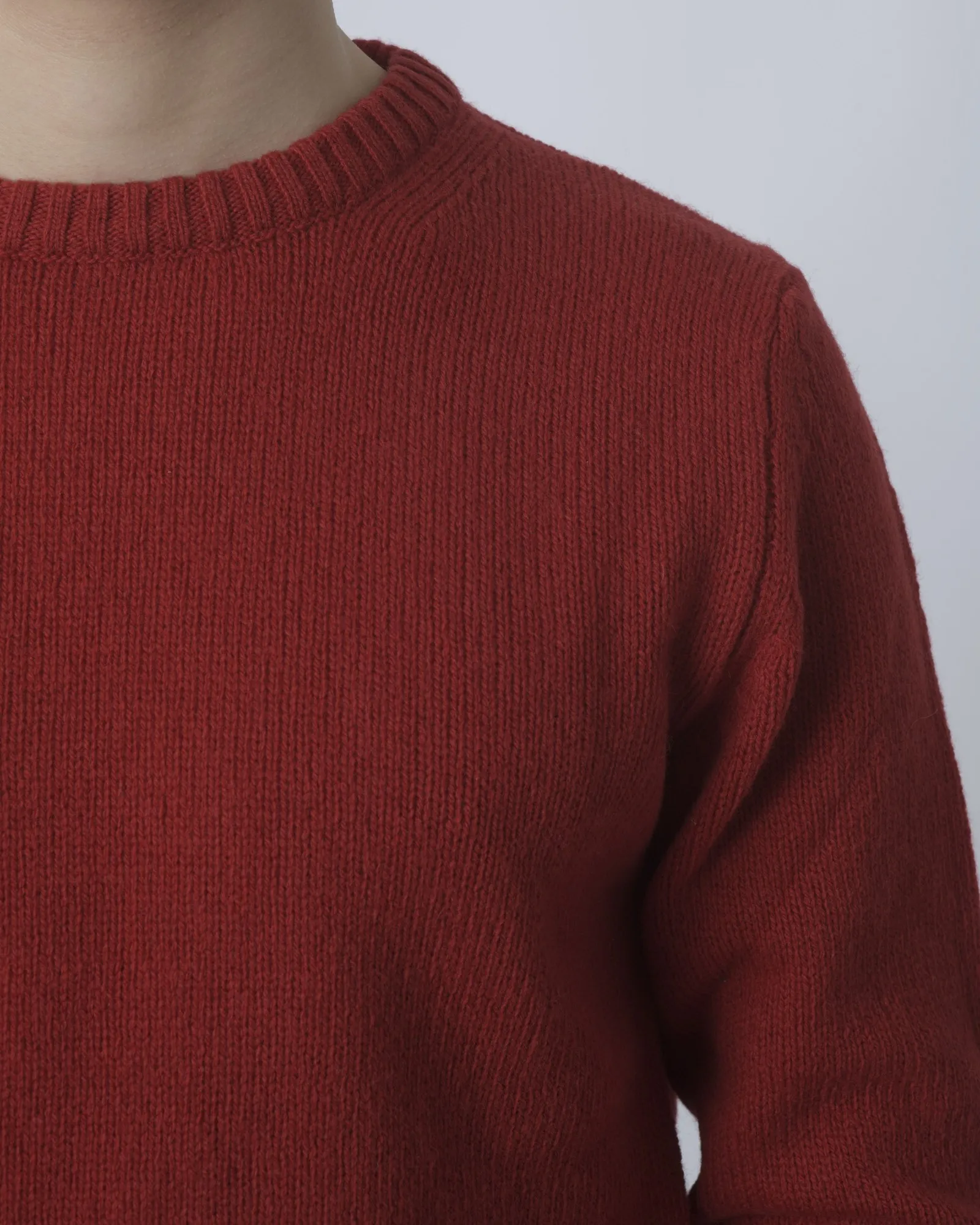 Pull en laine pure rouge Casheart 