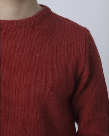 Pull en laine pure rouge Casheart 