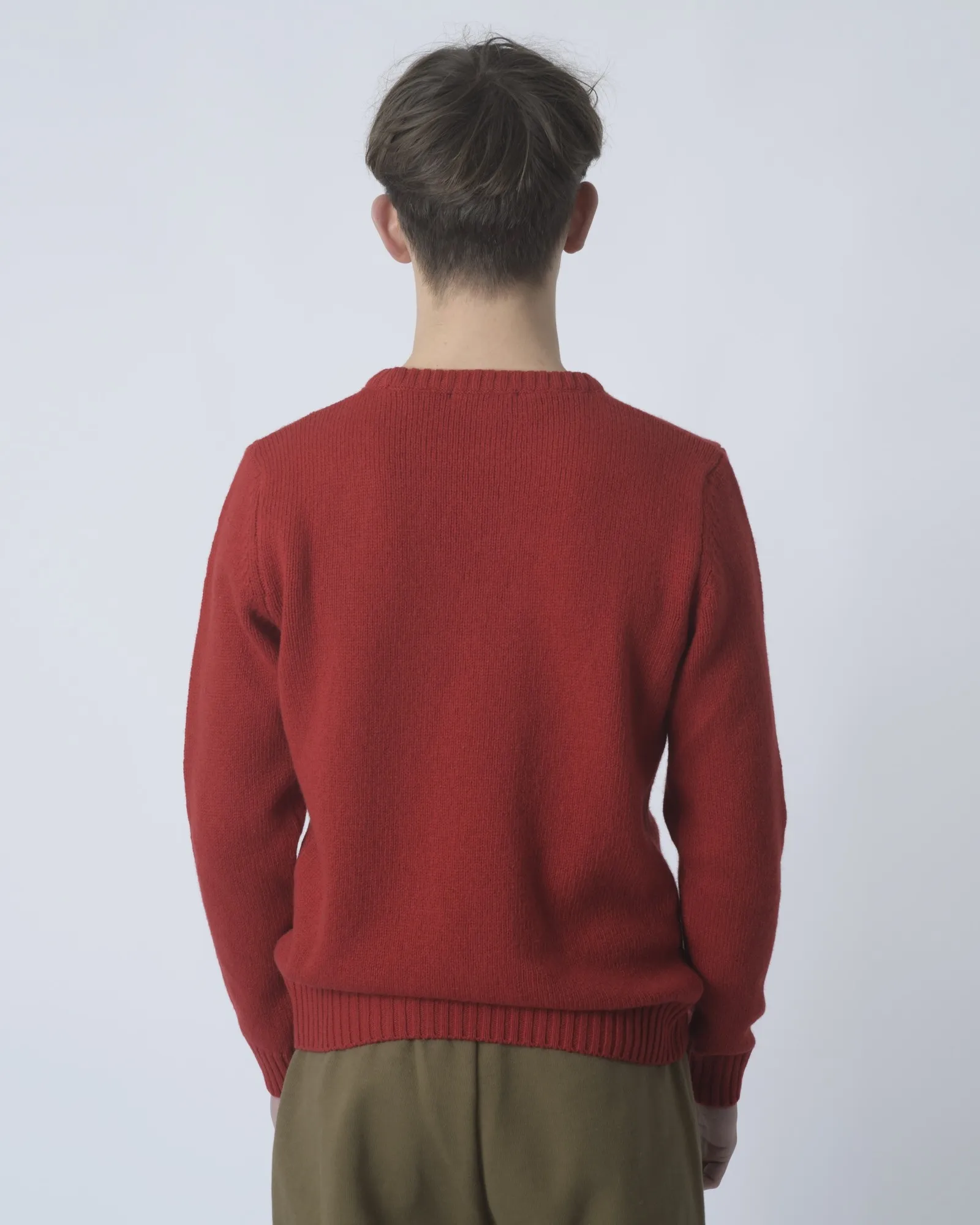 Pull en laine pure rouge Casheart 