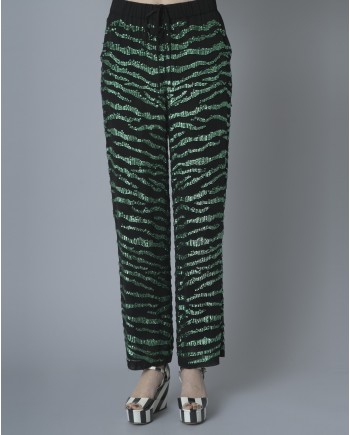 Pantalon à sequins verts P.A.R.O.S.H 