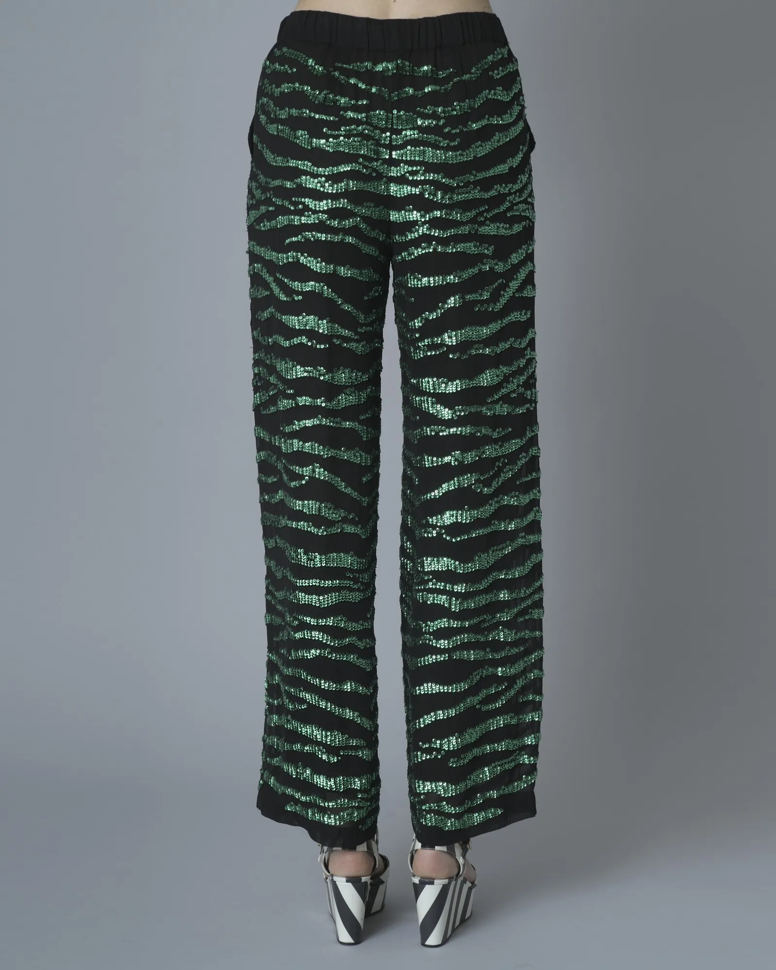 Pantalon à sequins verts P.A.R.O.S.H 