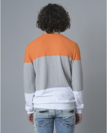 Pull orange tricolore Woolgroup 