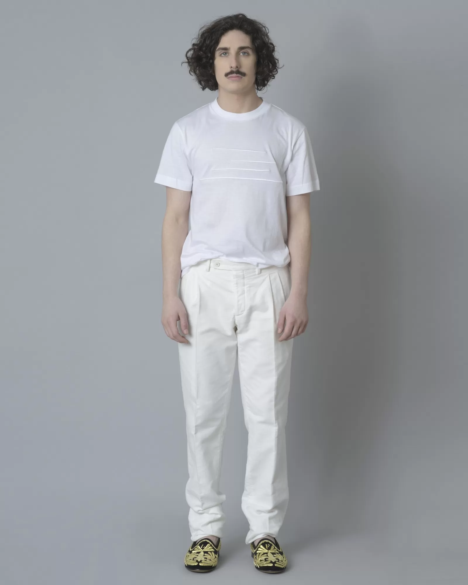 Pantalon blanc fuselé Gabriele Pasini 