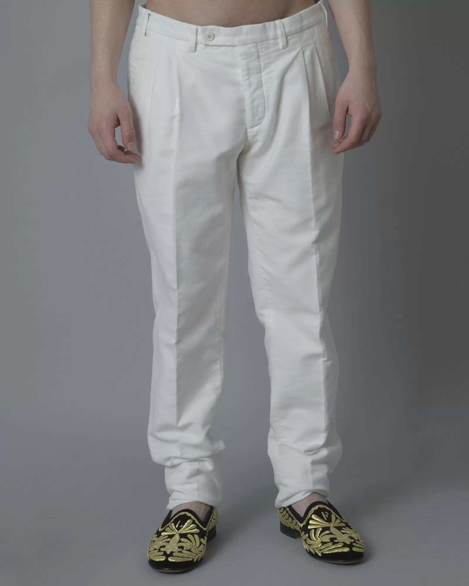 Pantalon blanc fuselé Gabriele Pasini 