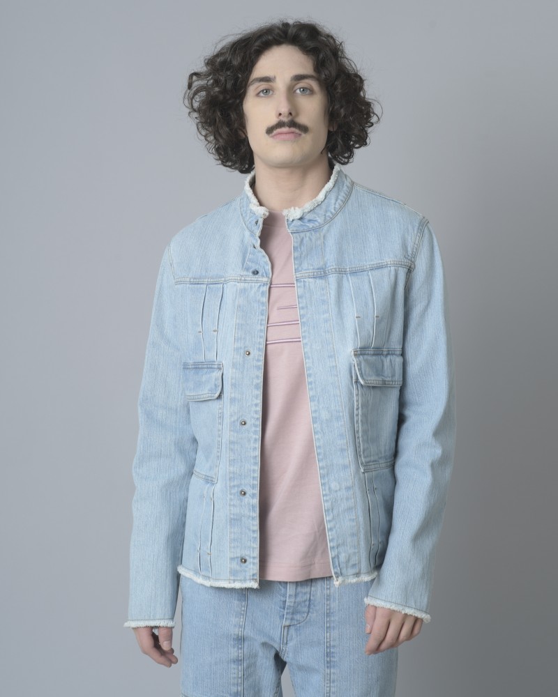 Veste en jean à pinces et poches oversize Ly Adams 