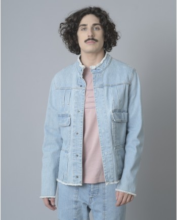 Veste en jean à pinces et poches oversize Ly Adams 