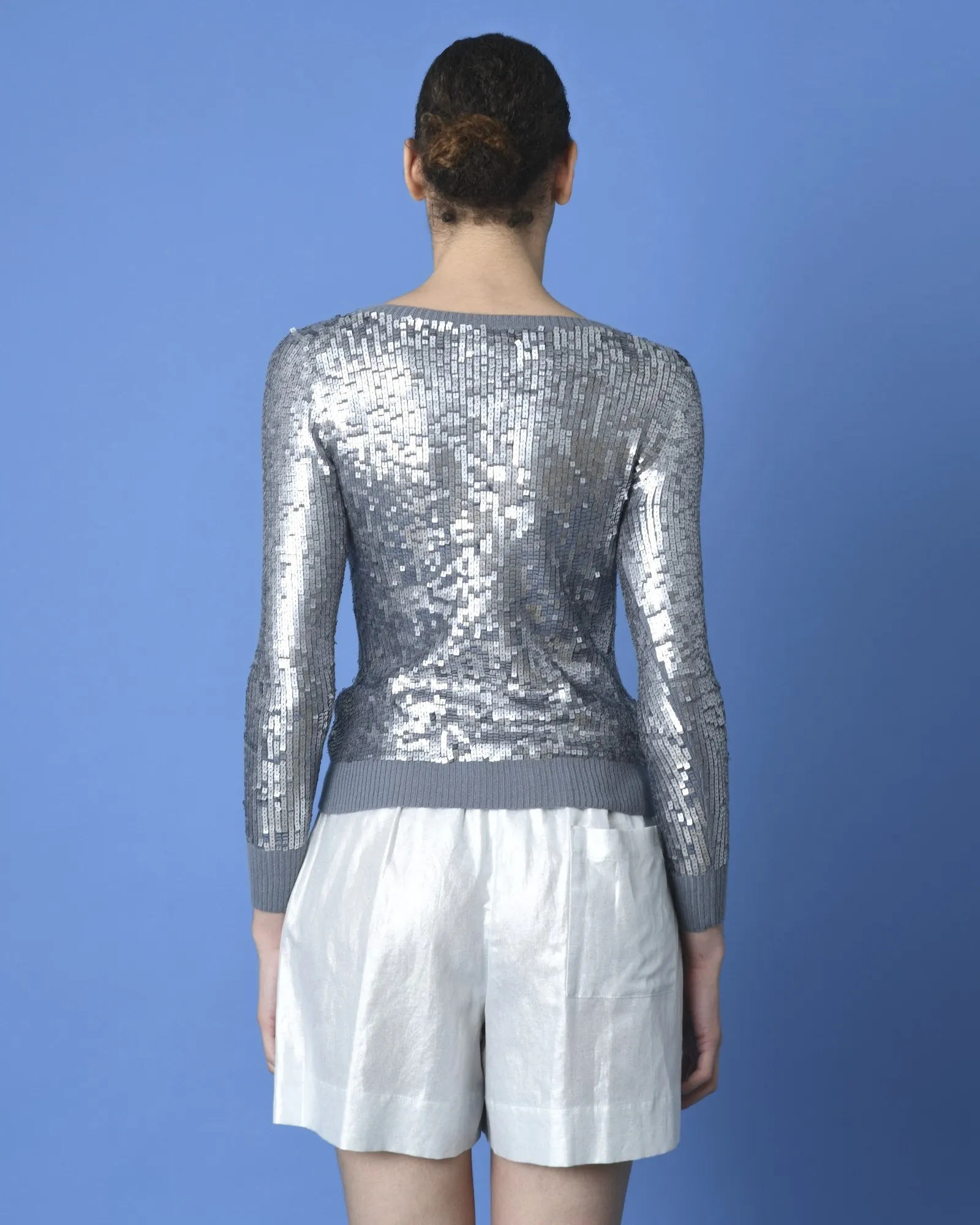 Pull gris à sequins Phillip Lim 