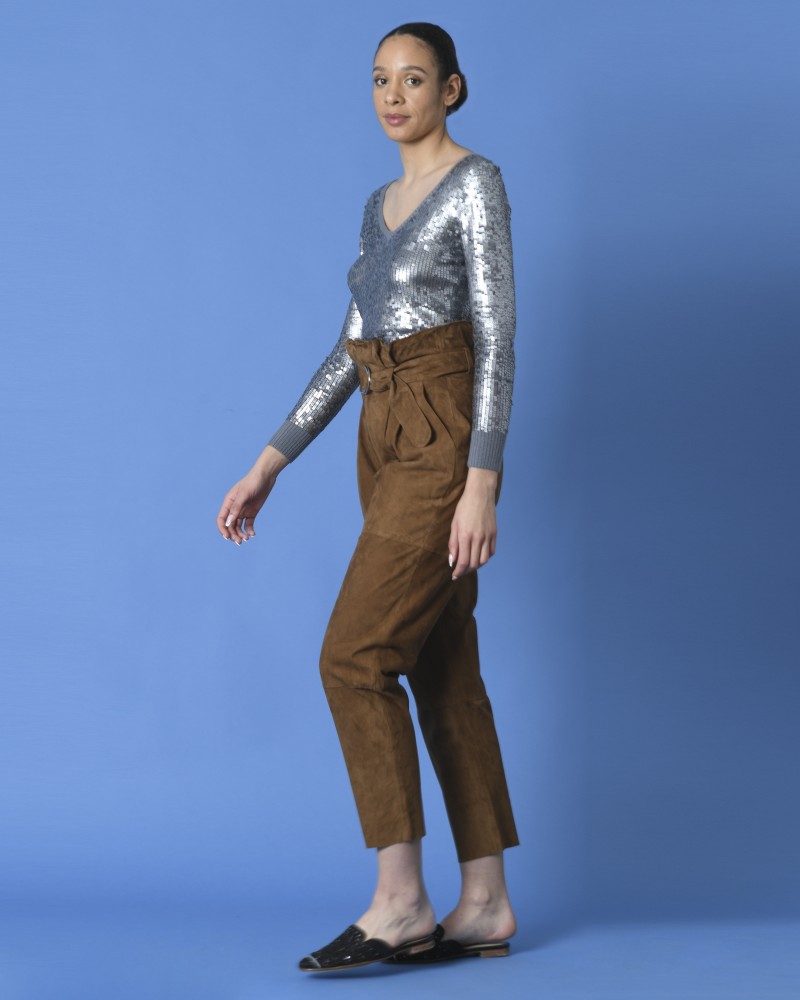 Pantalon en daim P.A.R.O.S.H 