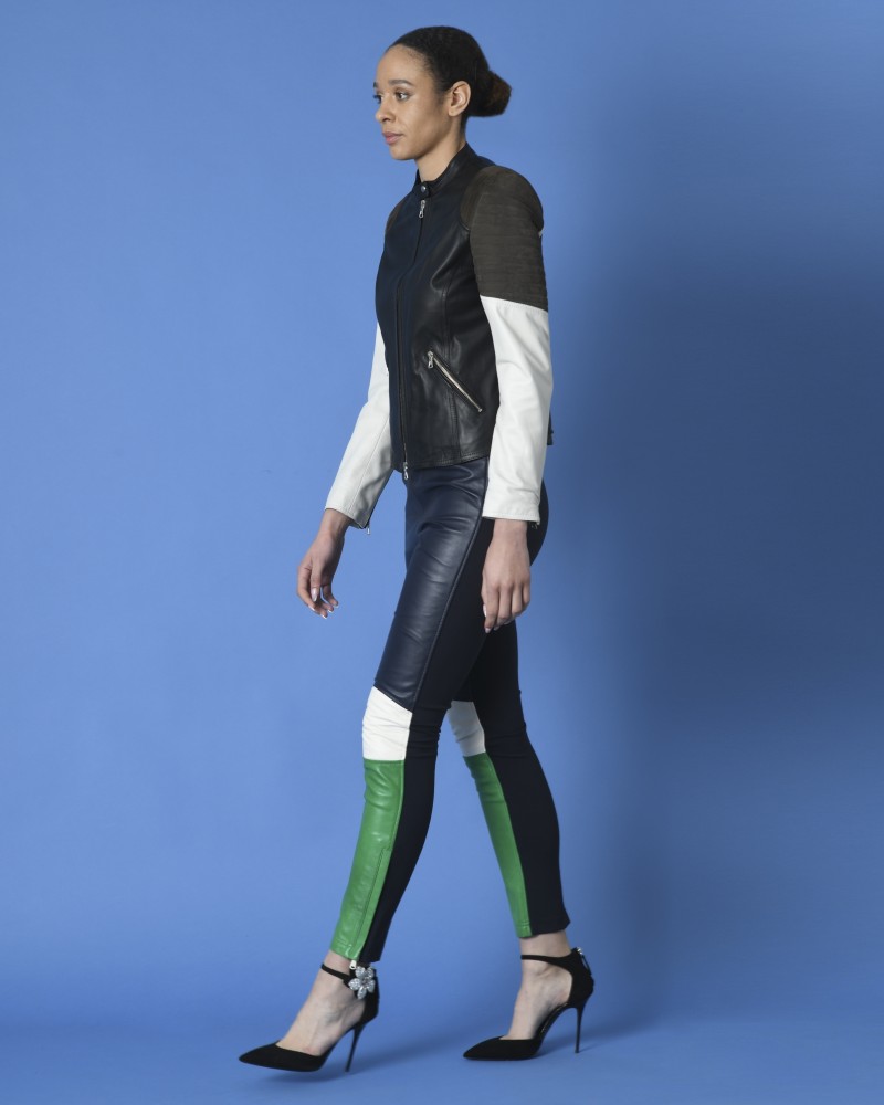 Legging à empiècements cuir P.A.R.O.S.H 